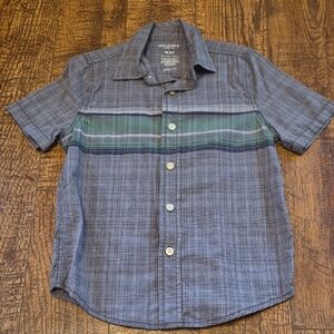 Arizona Jean Company Kid's Gray Plaid Shirt Sz XS 6/7